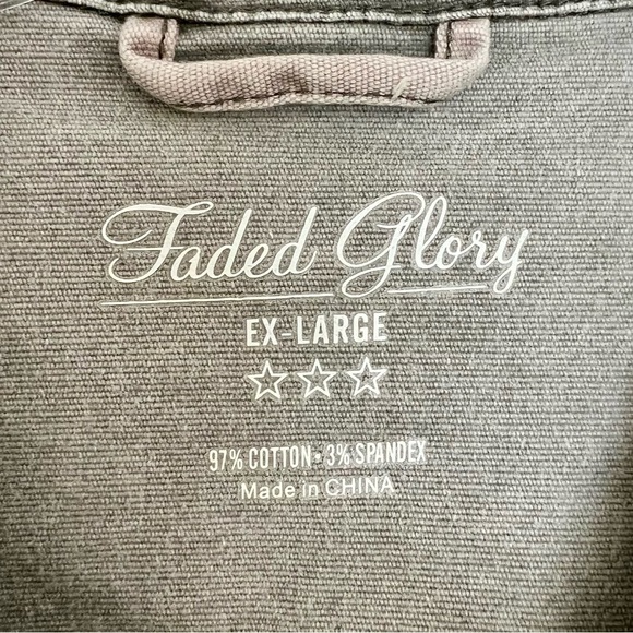 Faded Glory Olive Green Utility Jacket Women’s XL (16/18) - Picture 4 of 7